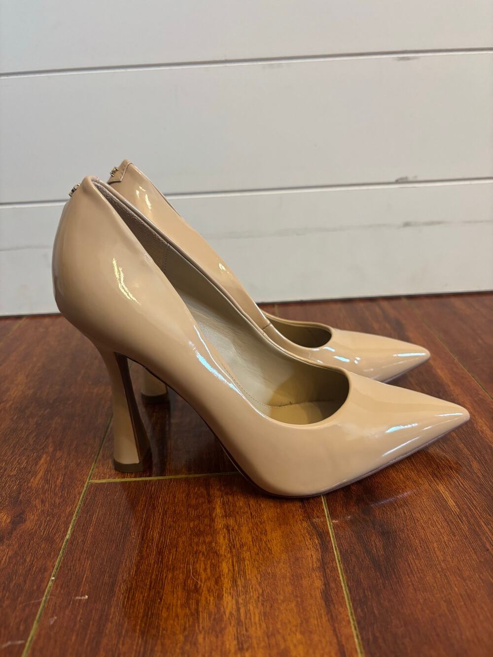 Sam Edelman Antonia Women's Beige Stiletto Pumps Leather Pointed Toe Heels - 5.5